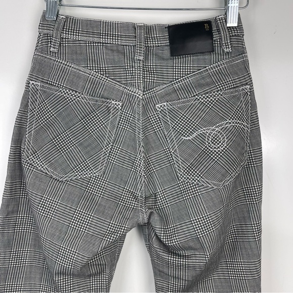 R13 Jane Jeans Wide Leg Jeans Printed Glen Plaid Size 26 Grunge Streetwear Denim - Picture 10 of 15